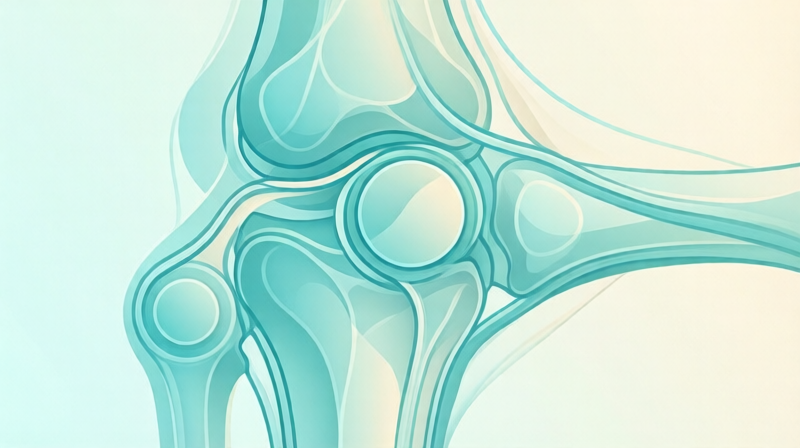 Ilustración educativa sobre anatomía articular